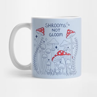 Shrooms, Not Plant (Mushrooms) - Red/Blue Mug